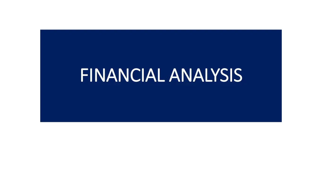 financial analysis financial analysis