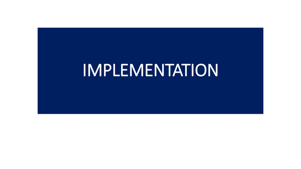 implementation implementation