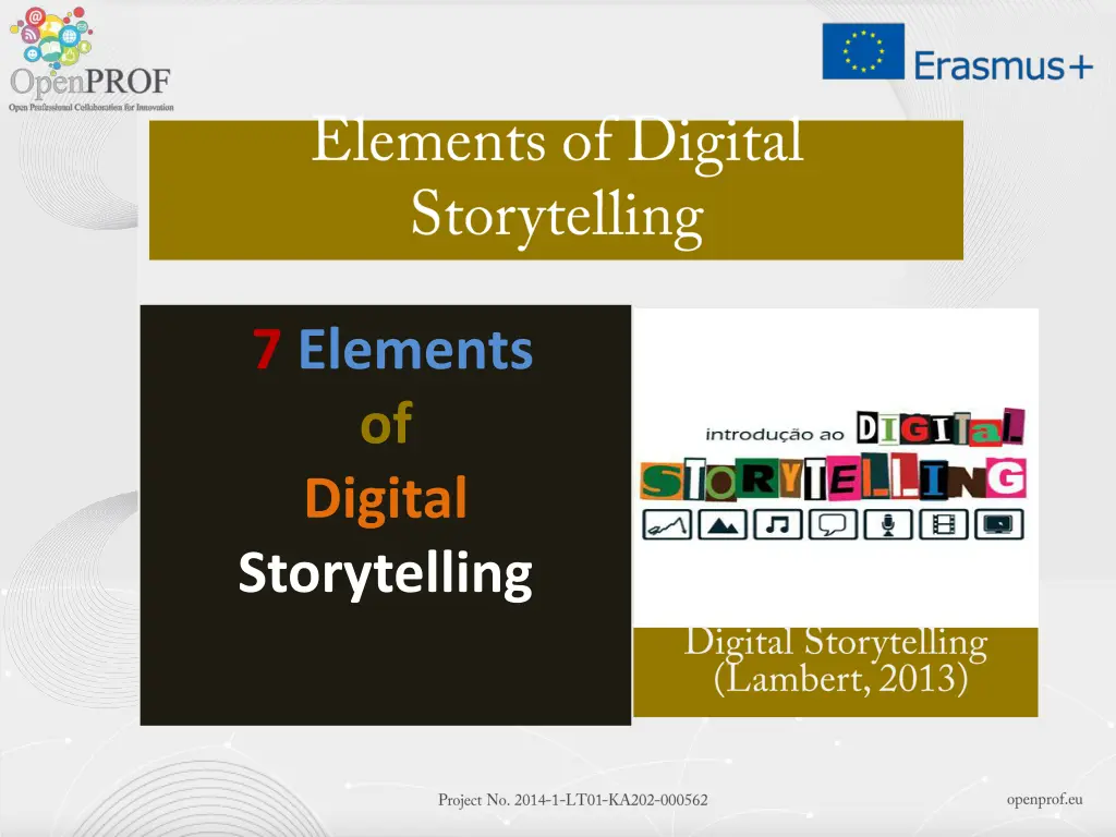 7 elements of digital storytelling