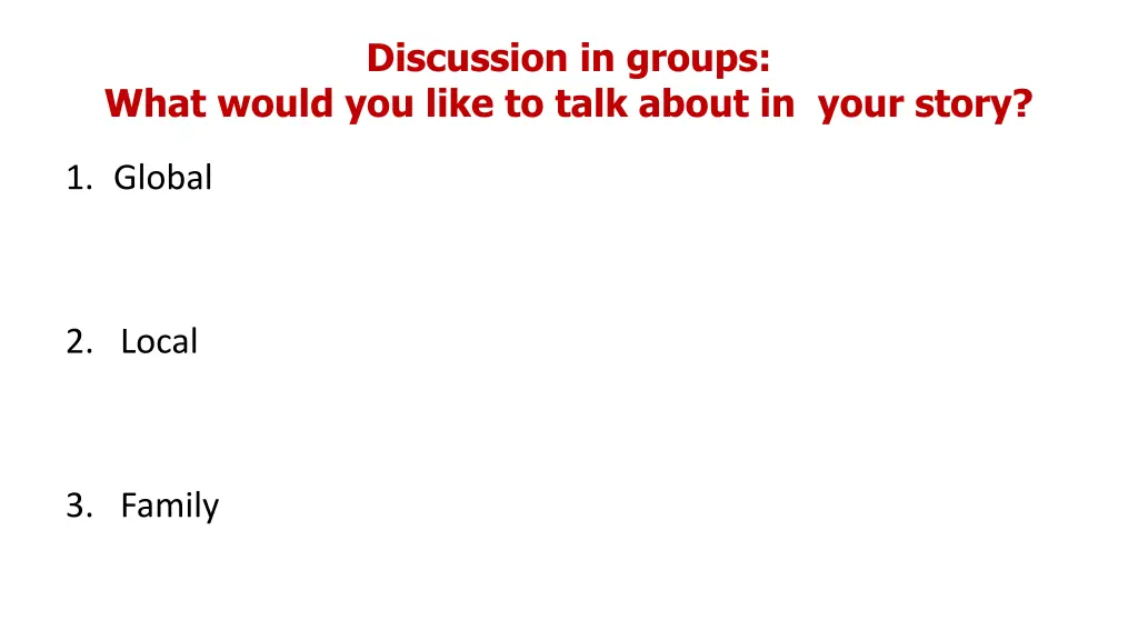 discussion in groups