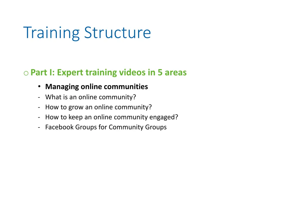 training structure 3