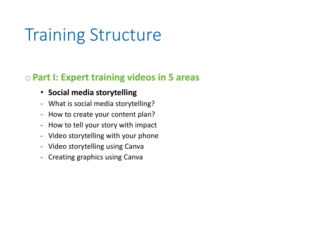 training structure 4