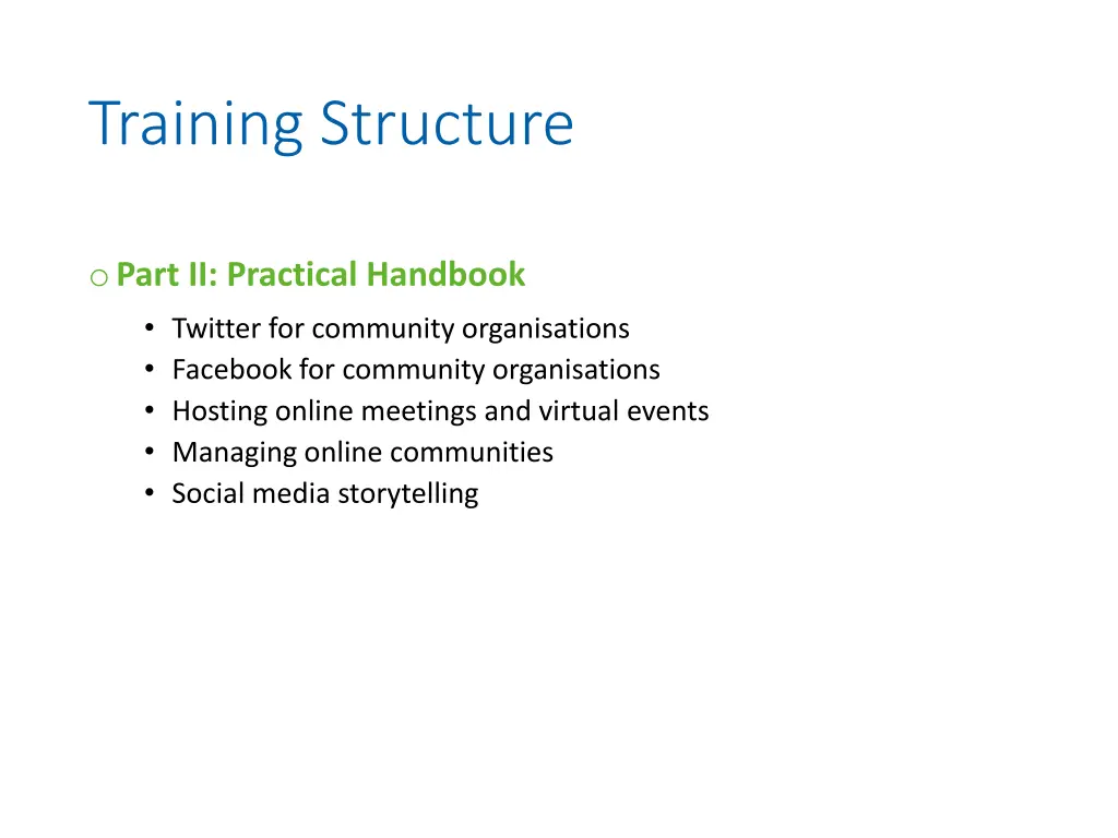 training structure 5