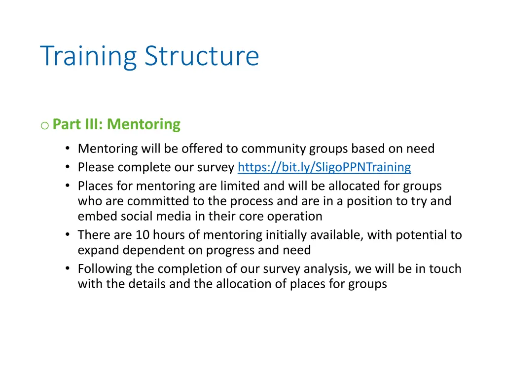 training structure 6