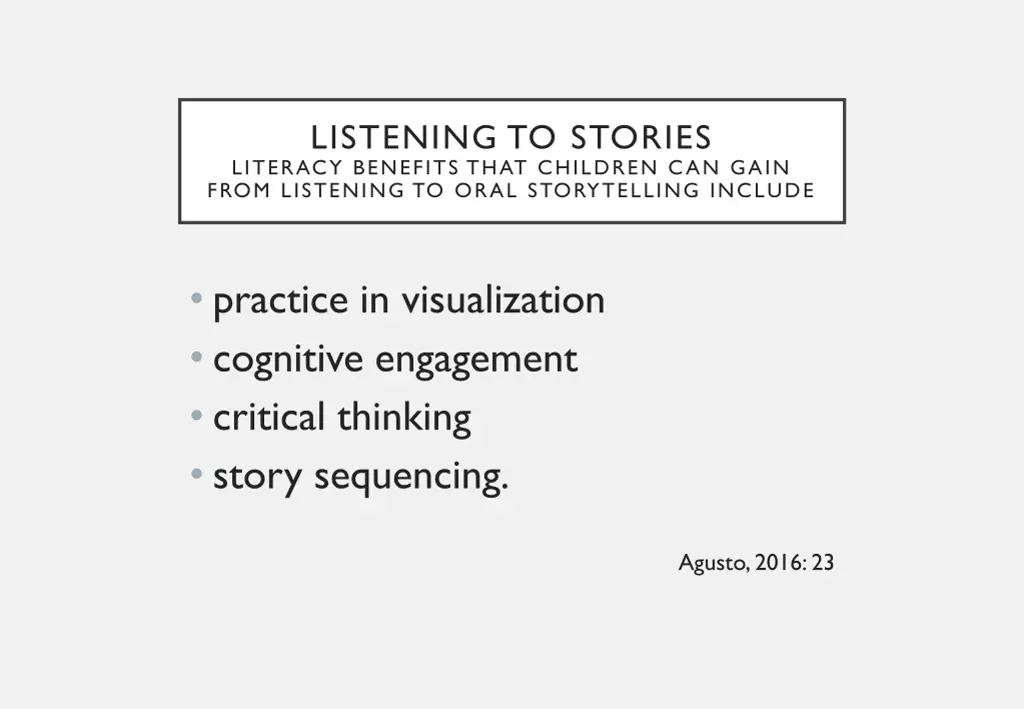 listening to stories literacy benefits that