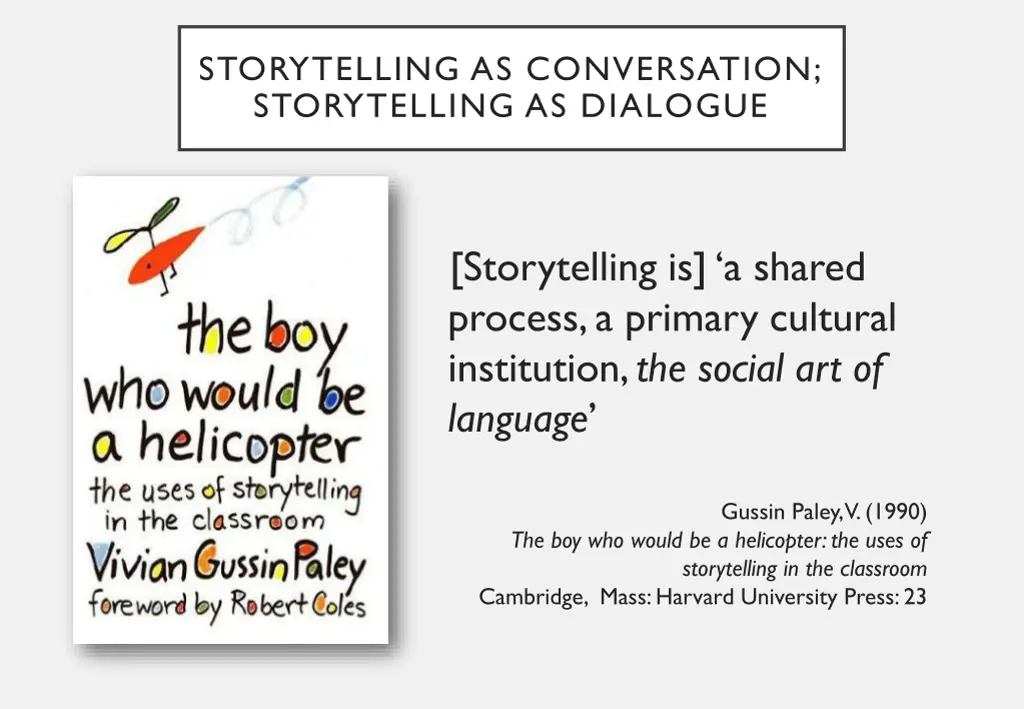 storytelling as conversation storytelling