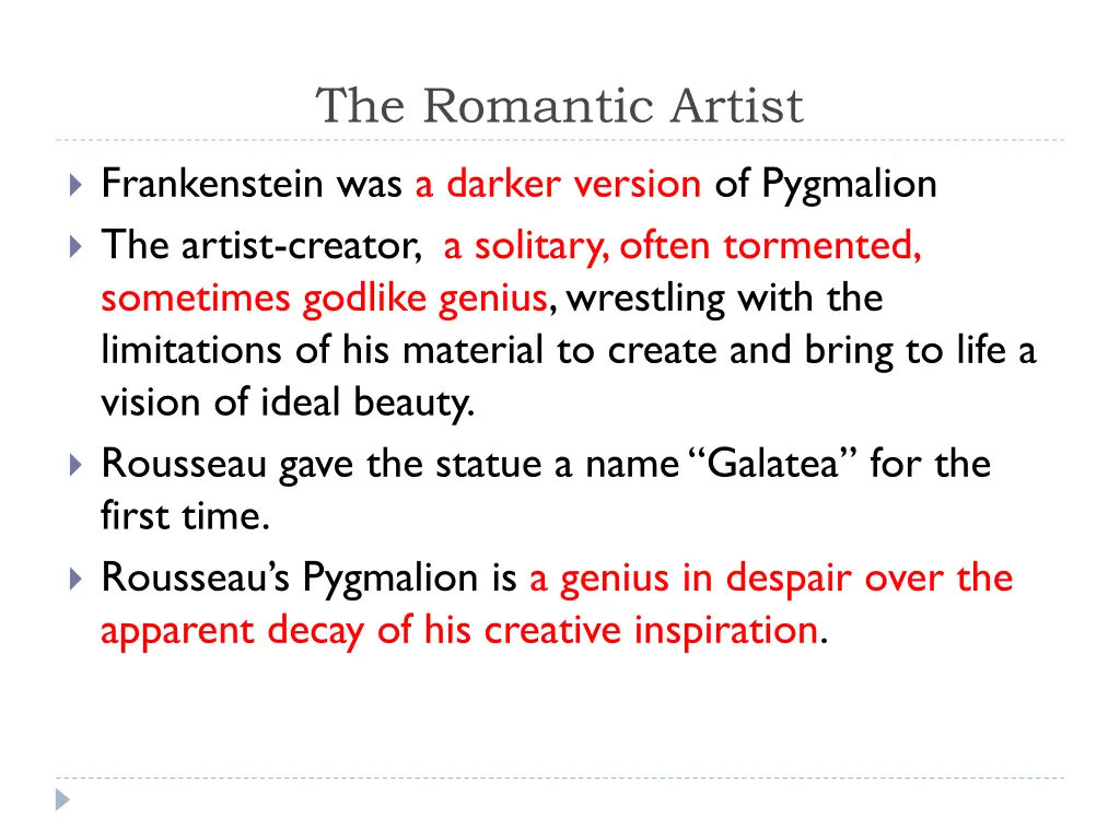 the romantic artist