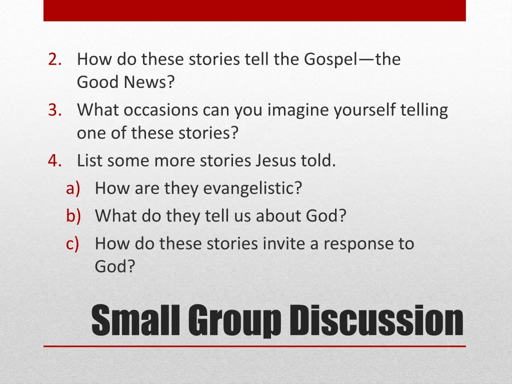 2 how do these stories tell the gospel the good