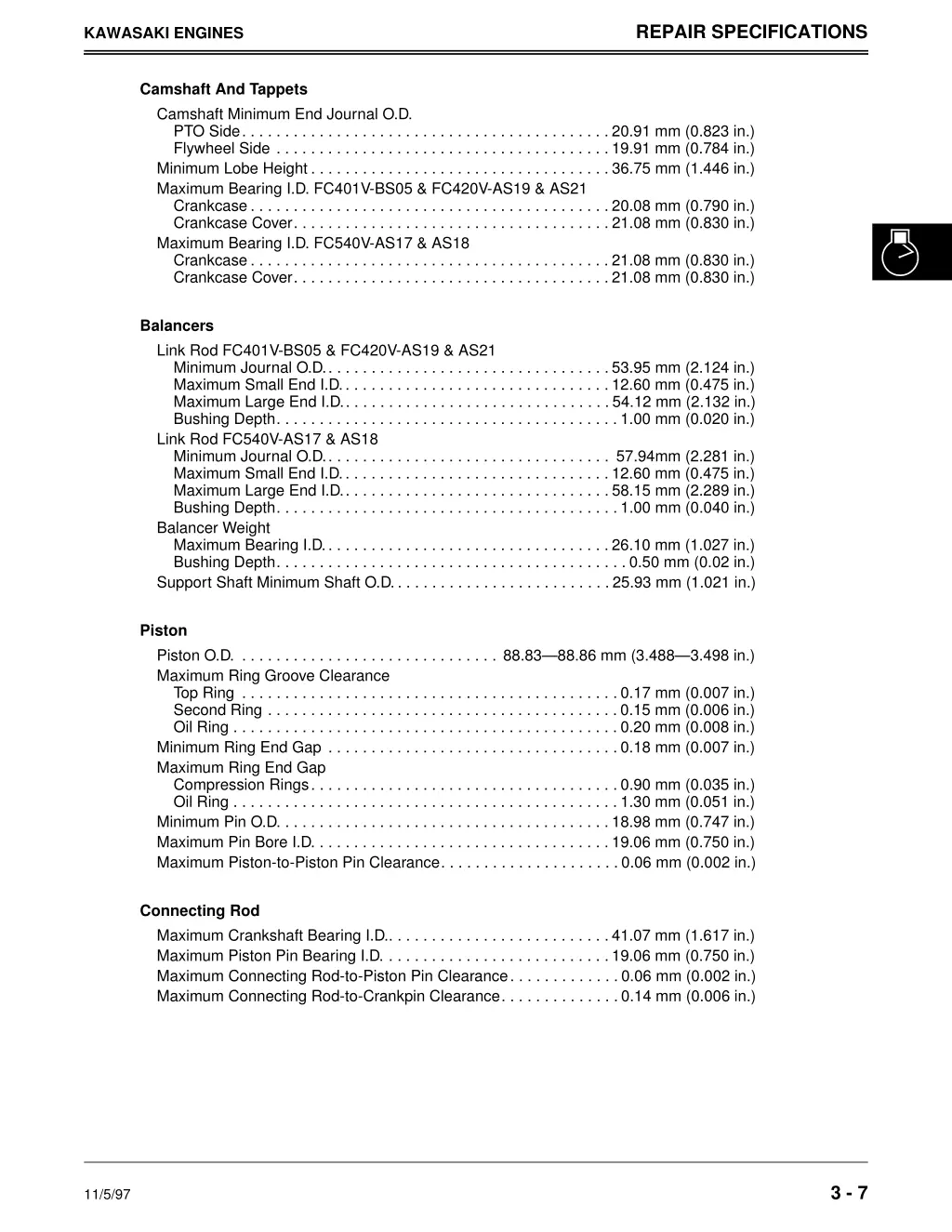 repair specifications 1