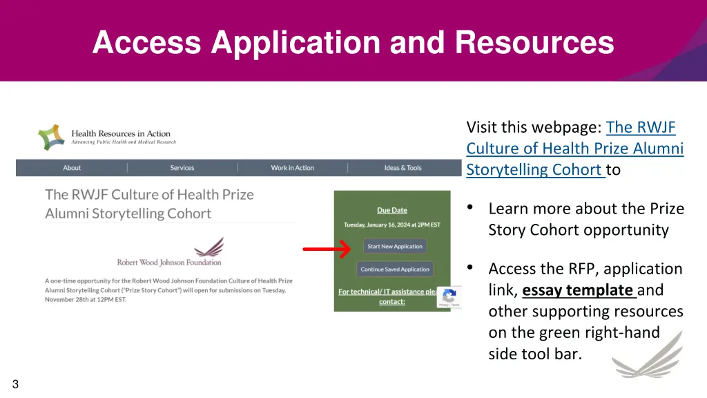 access application and resources