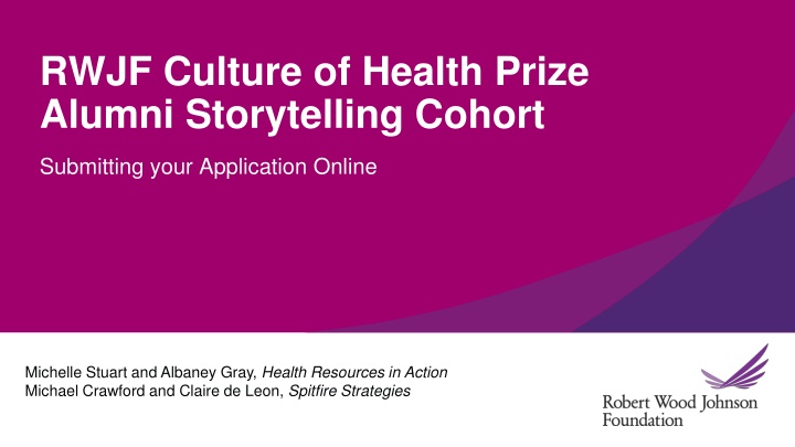 rwjf culture of health prize alumni storytelling