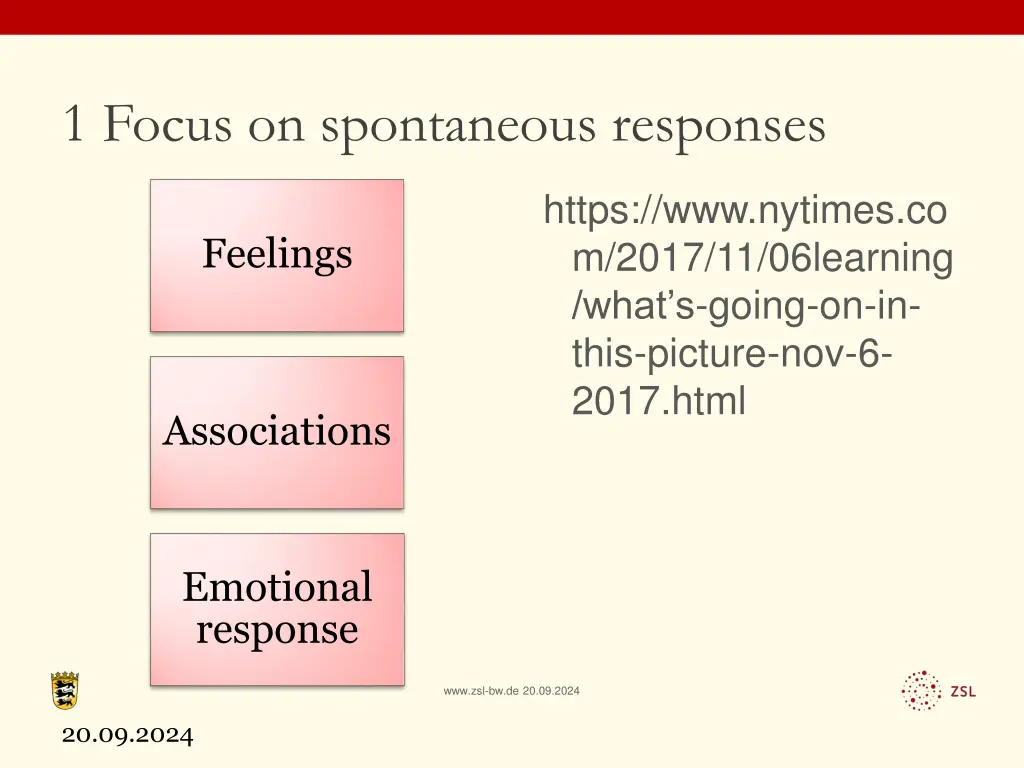 1 focus on spontaneous responses