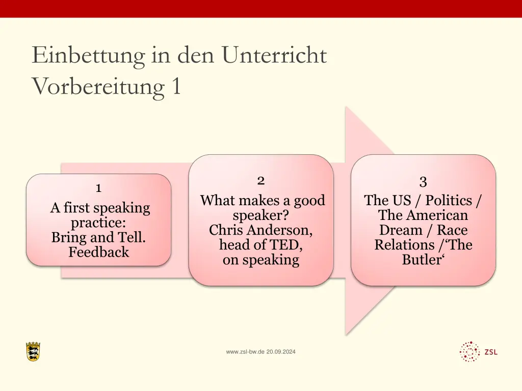 einbettung in den unterricht vorbereitung 1