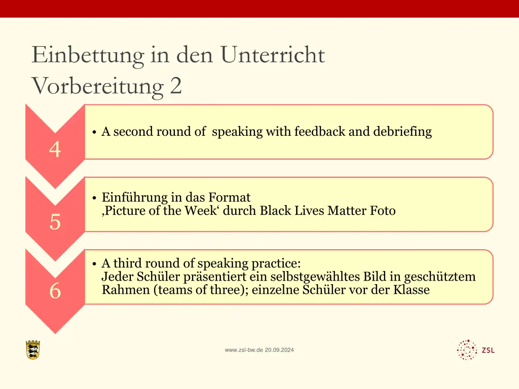 einbettung in den unterricht vorbereitung 2