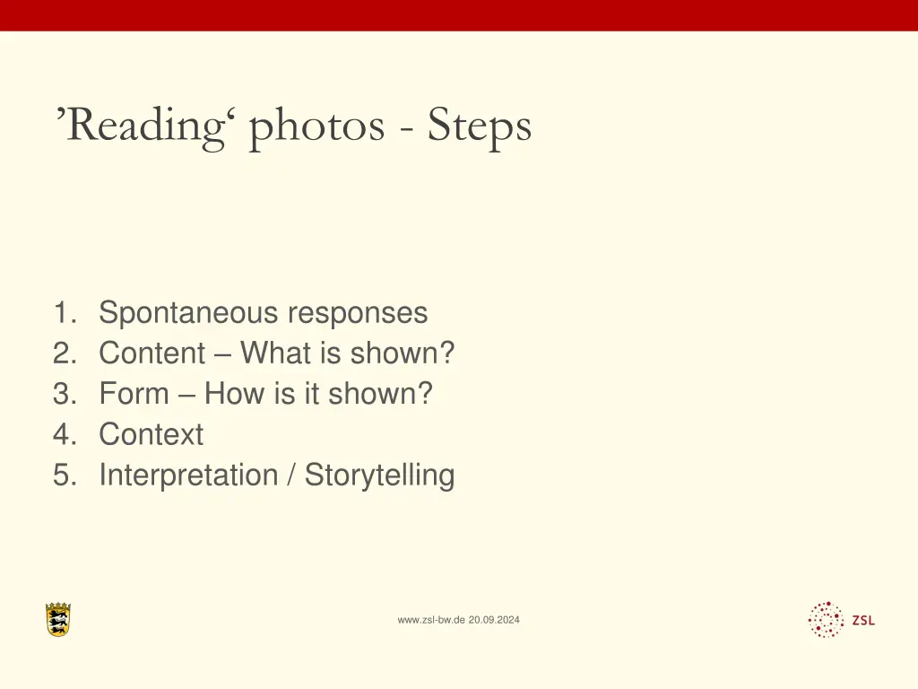 reading photos steps