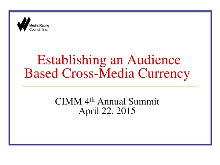 establishing an audience based cross media