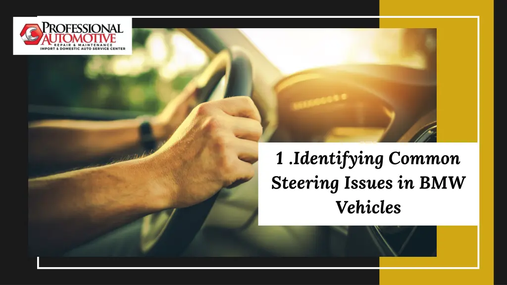 1 identifying common steering issues