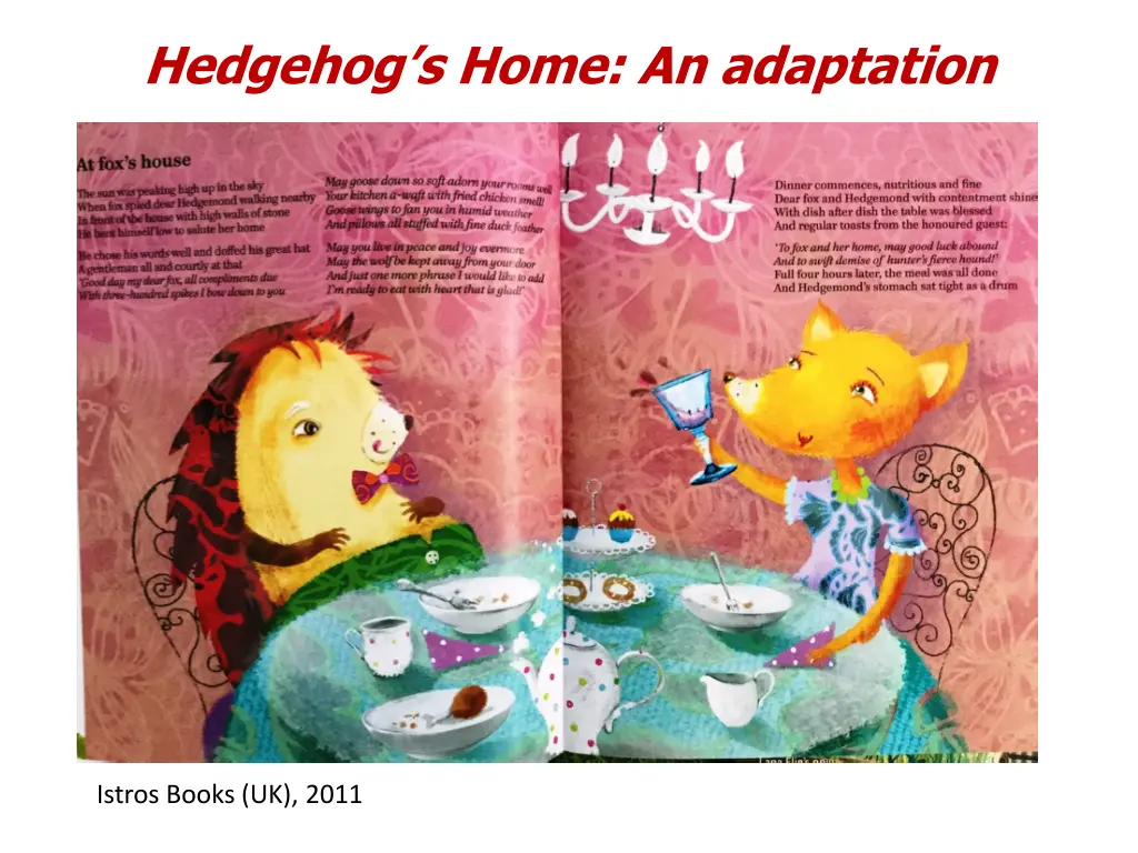 hedgehog s home an adaptation