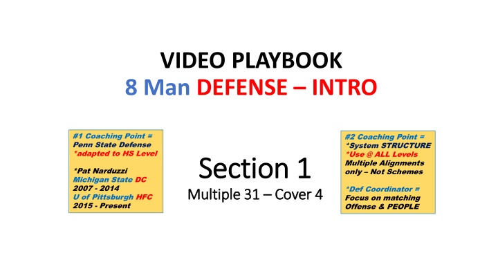 video playbook 8 man defense intro