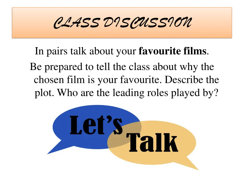 class discussion