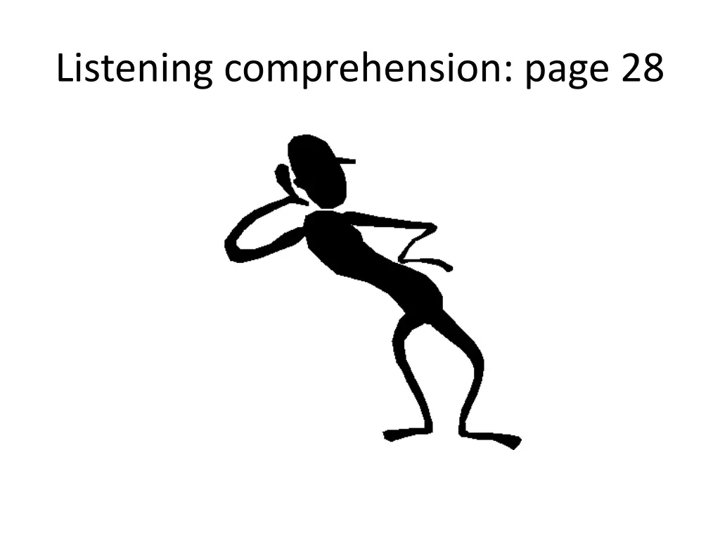 listening comprehension page 28