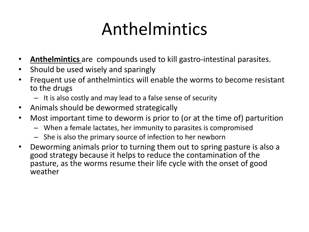 anthelmintics