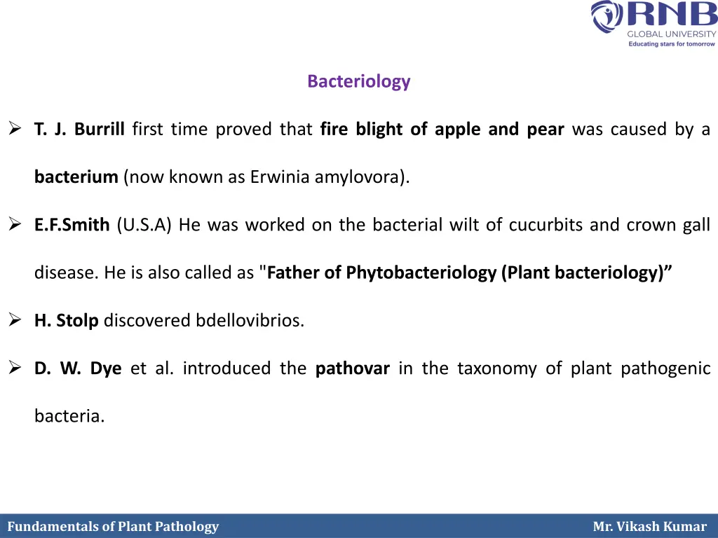 bacteriology