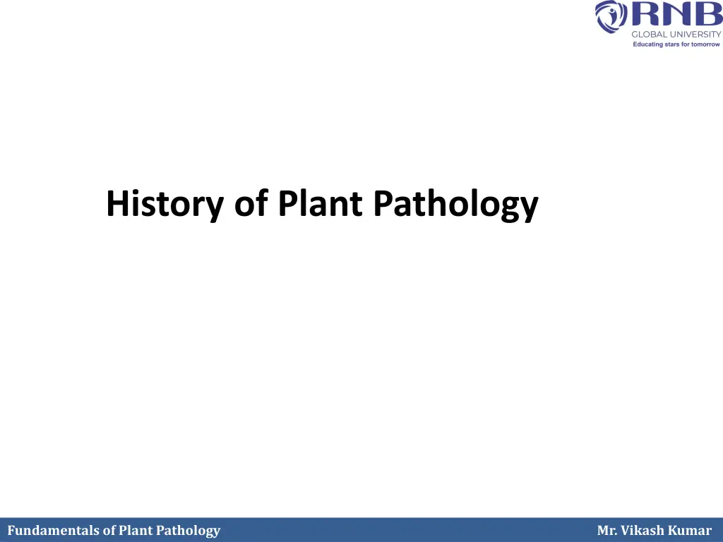 history of plant pathology