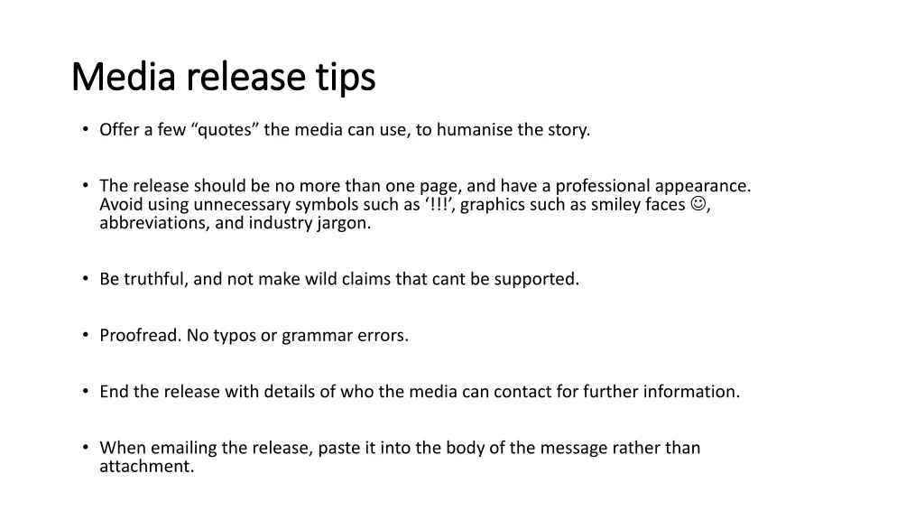 media release tips media release tips 1