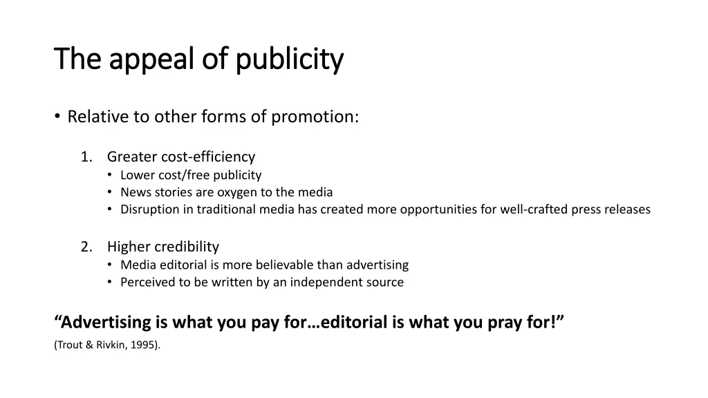 the appeal of publicity the appeal of publicity