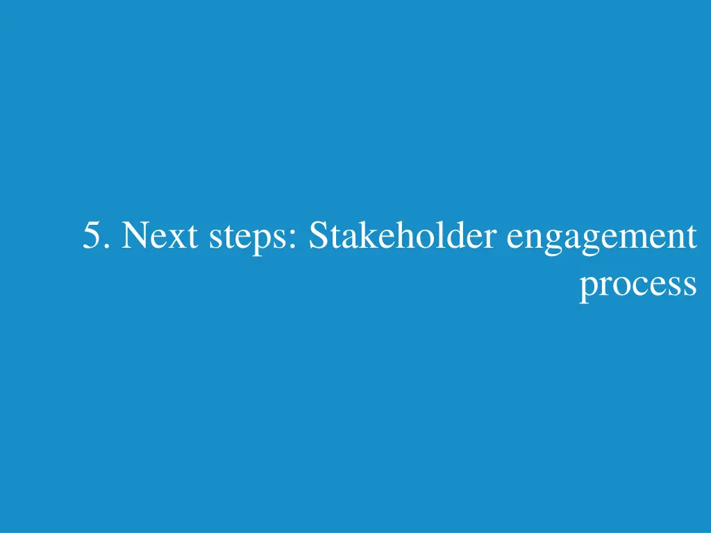 5 next steps stakeholder engagement