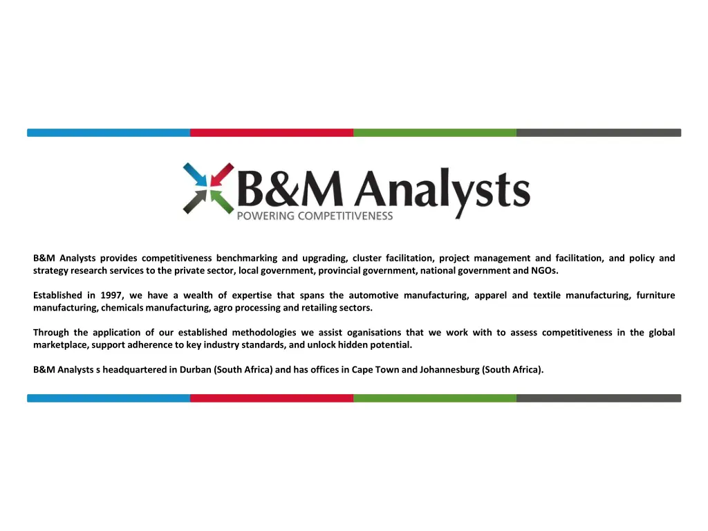 b m analysts provides competitiveness