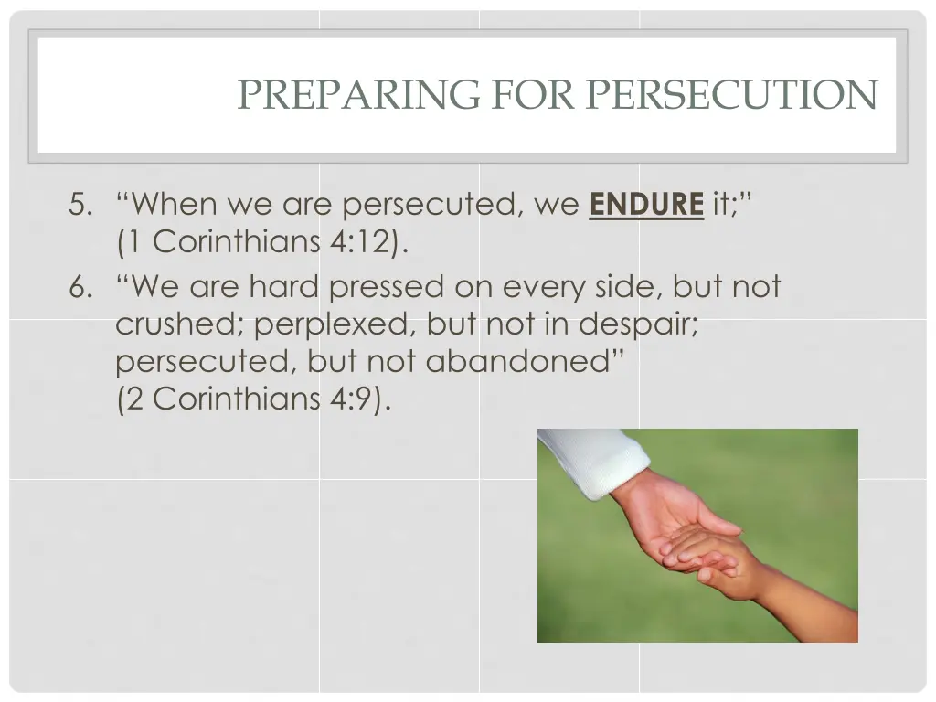 preparing for persecution 11