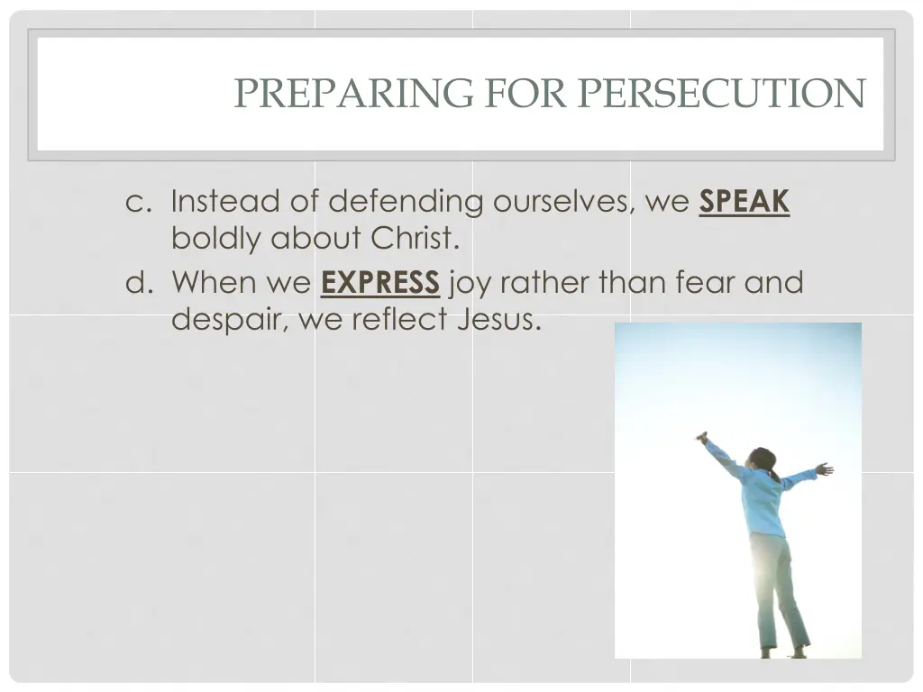 preparing for persecution 13