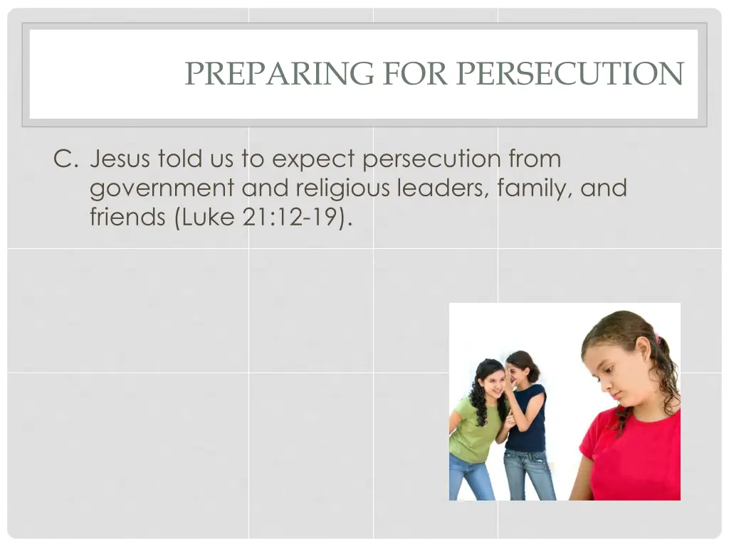 preparing for persecution 4