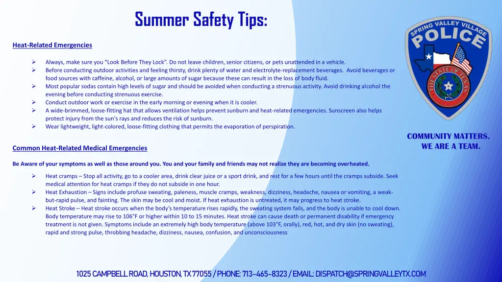 summer safety tips