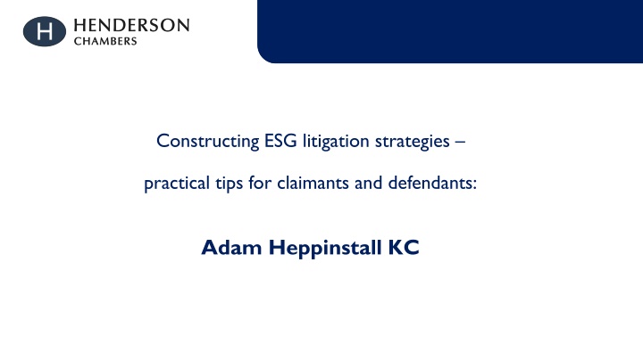 constructing esg litigation strategies