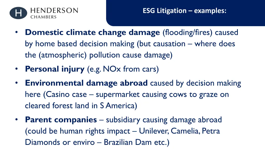 esg litigation examples