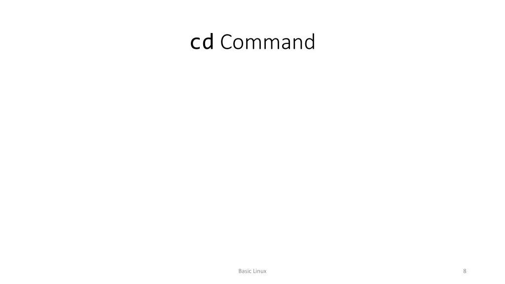 cd command