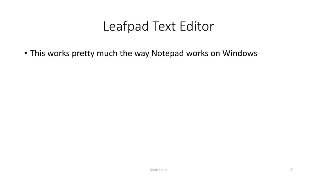 leafpad text editor