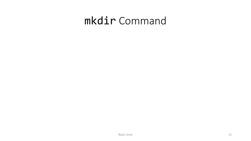 mkdir command