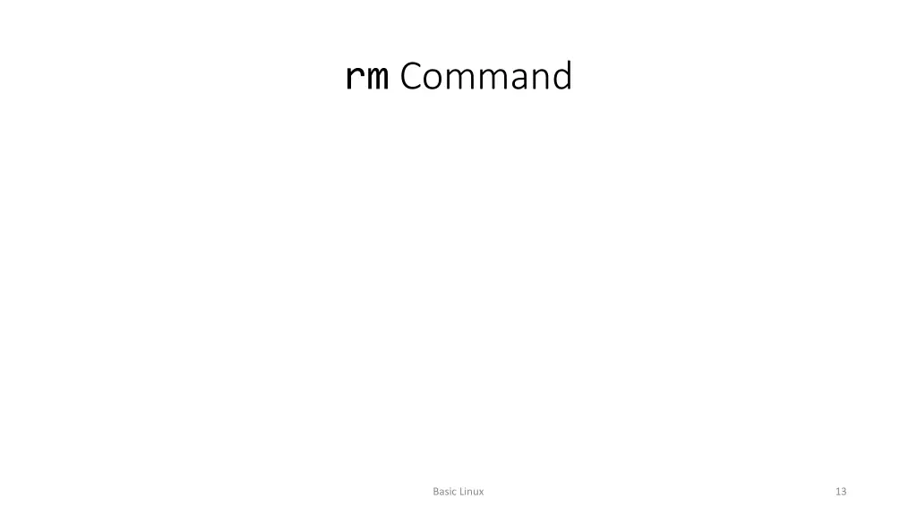 rm command