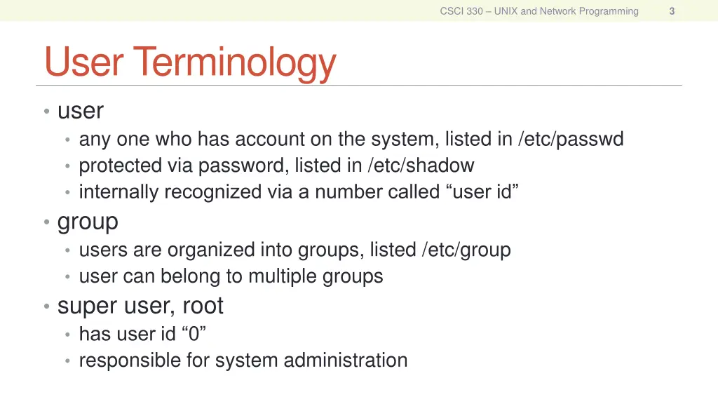 csci 330 unix and network programming 1