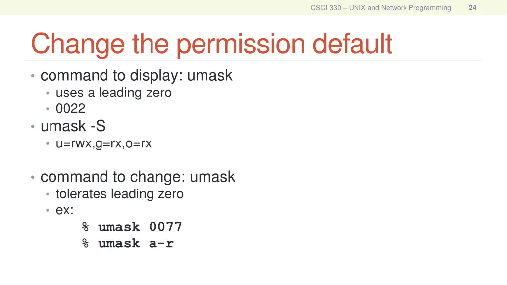 csci 330 unix and network programming 21