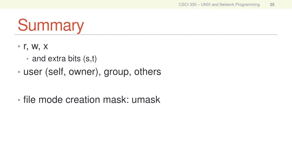 csci 330 unix and network programming 22