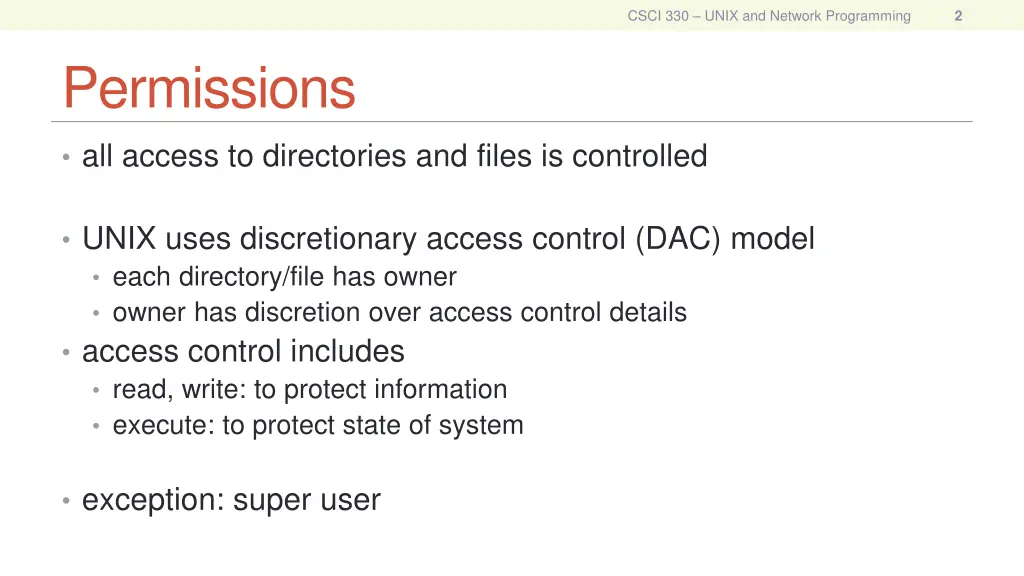 csci 330 unix and network programming