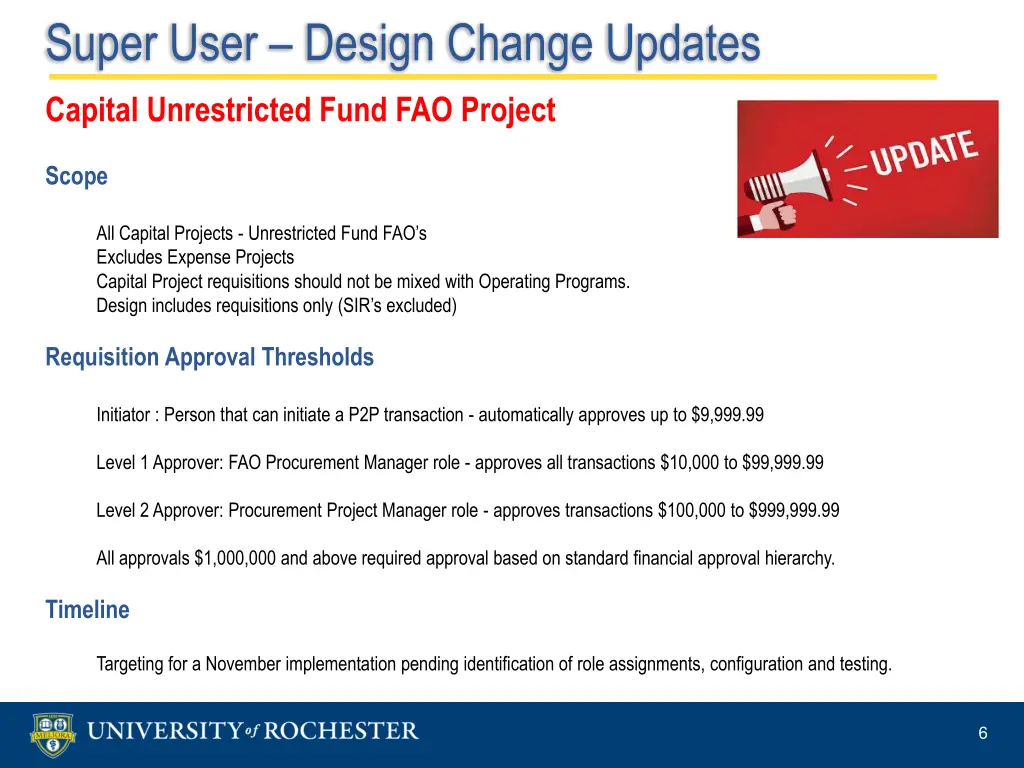 super user design change updates