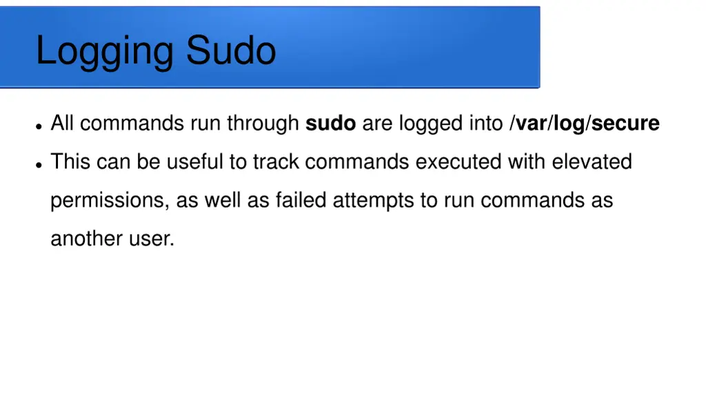 logging sudo