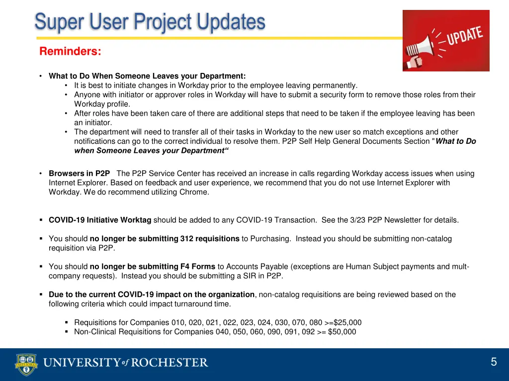 super user project updates