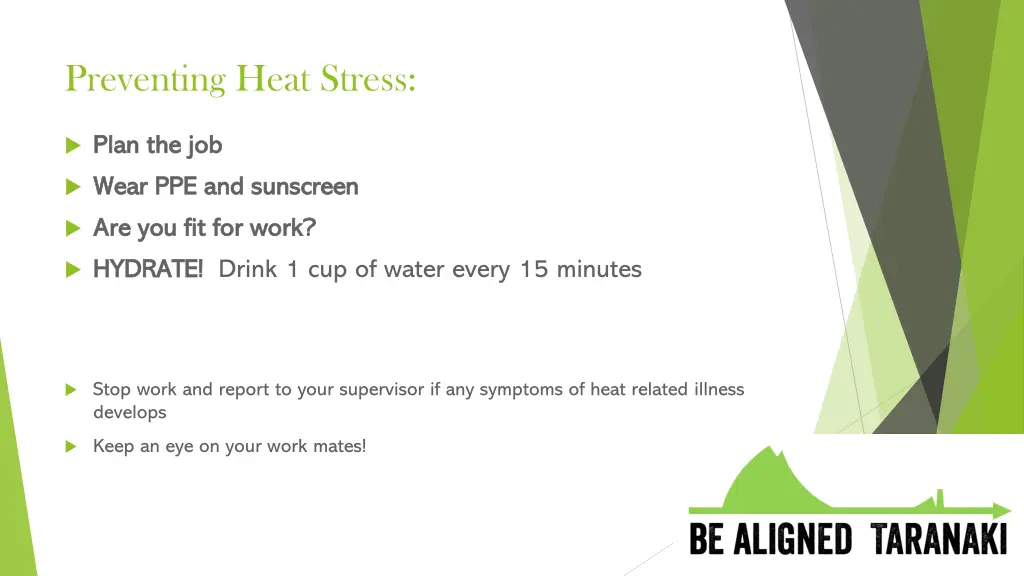 preventing heat stress